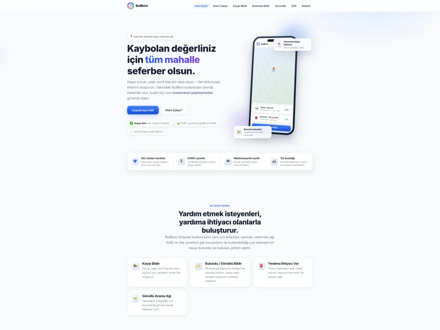 BulBeni web sitesi ekran görüntüsü