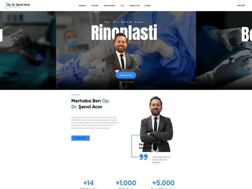 Dr. Şenol Acar web sitesi ekran görüntüsü